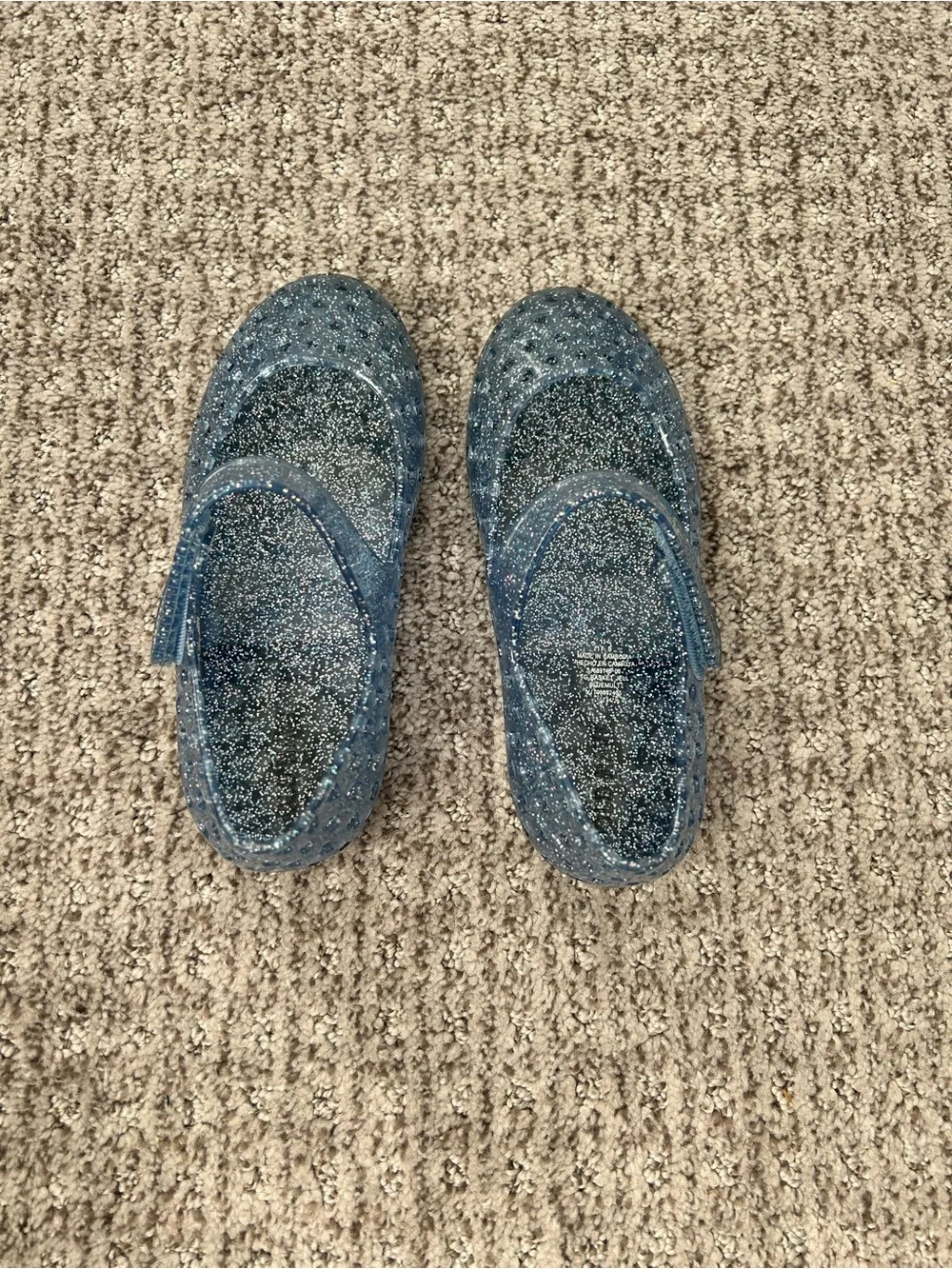Old Navy Sparkle Jelly Mary Jane Shoes in Navy Blue